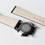 Soft calf leather inner strap of the Luxury Black with Red Stitching Leather Watch Strap