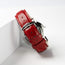 Luxury Red Leather Watch Strap with TORRO branded stainless steel buckle