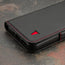 Black with Red Detail Leather Case for Galaxy A54