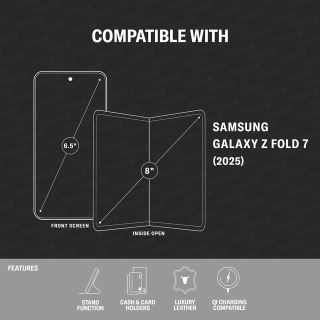 Compatibility and features of the Leather Case for Samsung Galaxy Z Fold7