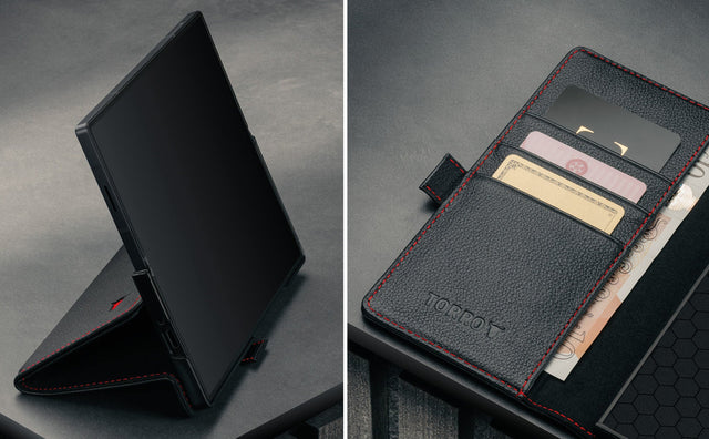 Samsung Galaxy Z Fold7 Leather Wallet Case (with Stand Function) Feature Focus
