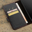 Card slots inside the Black Leather with Red Detail Case for Galaxy S24 FE