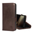 Dark Brown Leather Wallet Case for Samsung Galaxy S24