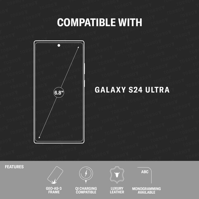 Model compatibility of the Leather Bumper Case for Samsung Galaxy S24 Ultra