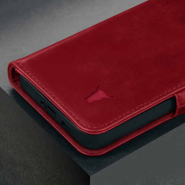 Crimson Leather Case for Galaxy S25+