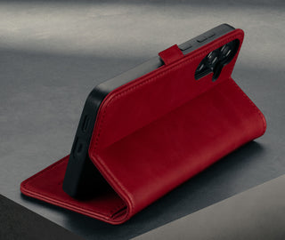Crimson Leather Case for Galaxy S25+
