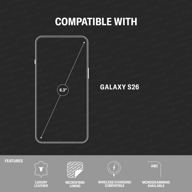 Compatibility and features of the Leather Bumper Case for Galaxy S26