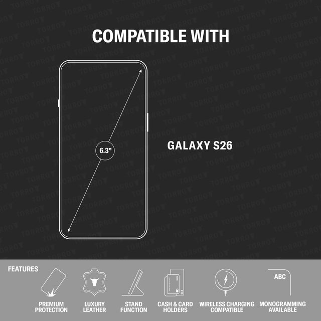 Compatibility and features of the Leather Stand Case for Galaxy S26