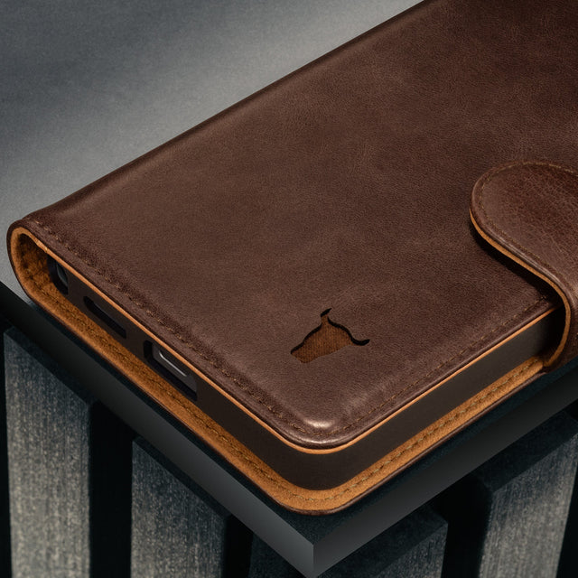 Dark Brown Leather Detachable Case for Galaxy S26 Ultra