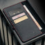 Card slots inside the Black with Red Detail Leather Stand Case for Galaxy S26 Ultra