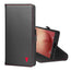 Black with Red Detail Leather Stand Case for Galaxy S26 Ultra