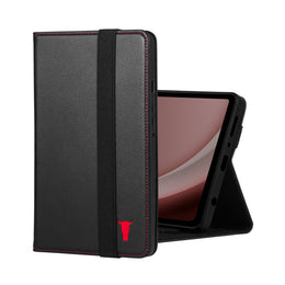 Black with Red Stitching Leather Case for Samsung Galaxy Tab A9