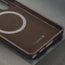 Microfibre lined framed of the Dark Brown Slimline Leather Bumper Case for Galaxy S25 Ultra