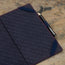 Microfibre lining of the TORRO Navy Blue with Red Detail Leather Golf Scorecard Holder