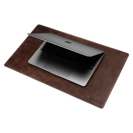 Small Dark Brown Leather Desk Mat