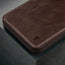 Close up of the Dark Brown Leather Solo Travel Wallet