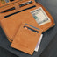 Detachable card corder included in the Tan Leather Solo Travel Wallet