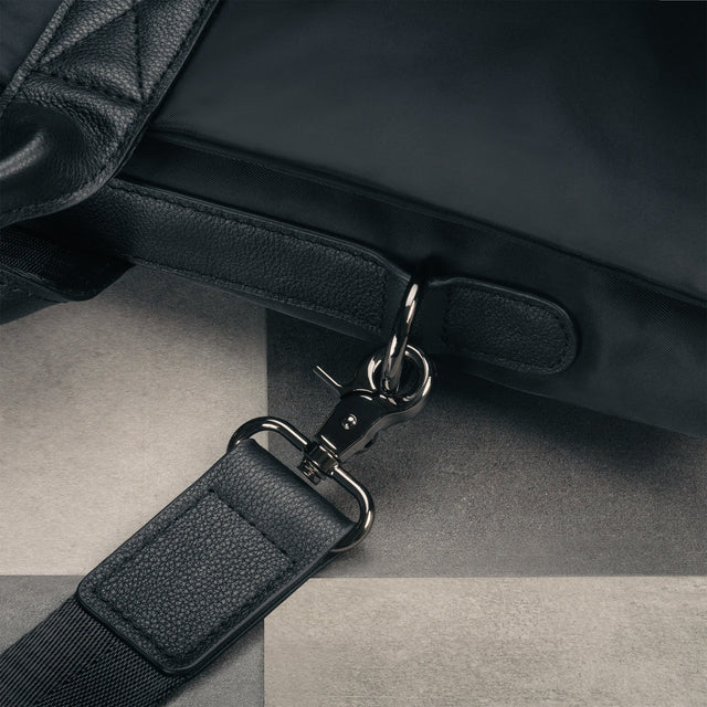 Black Trifold Canvas Suit Carrier / Garment Bag with detachable shoulder strap