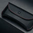 Back with Red Detail Leather Sunglasses Case