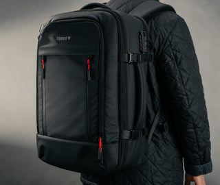 Black eith Red Detail Travel Backpack