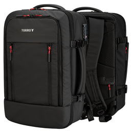 Black eith Red Detail Travel Backpack