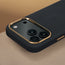 Camwra lip on the Black with Metallic Gold Detail Woven Fabric Bumper Case for iPhone 17 Pro Max