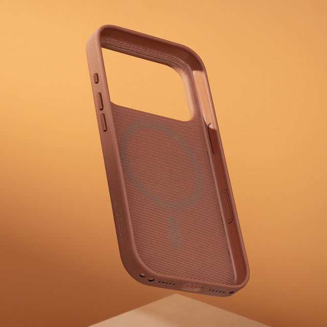 Inside of the Brown Woven Fabric Bumper Case for iPhone 17 Pro Max