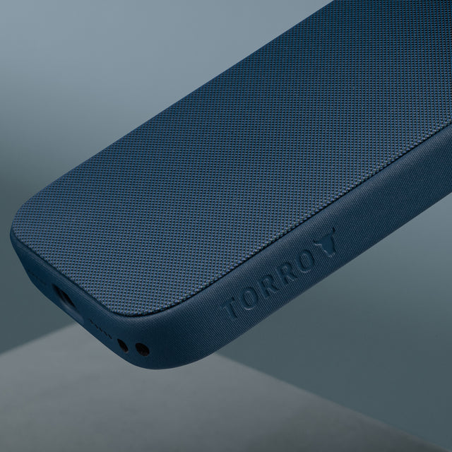 Blue Woven Fabric Bumper Case for iPhone 17 Pro Max